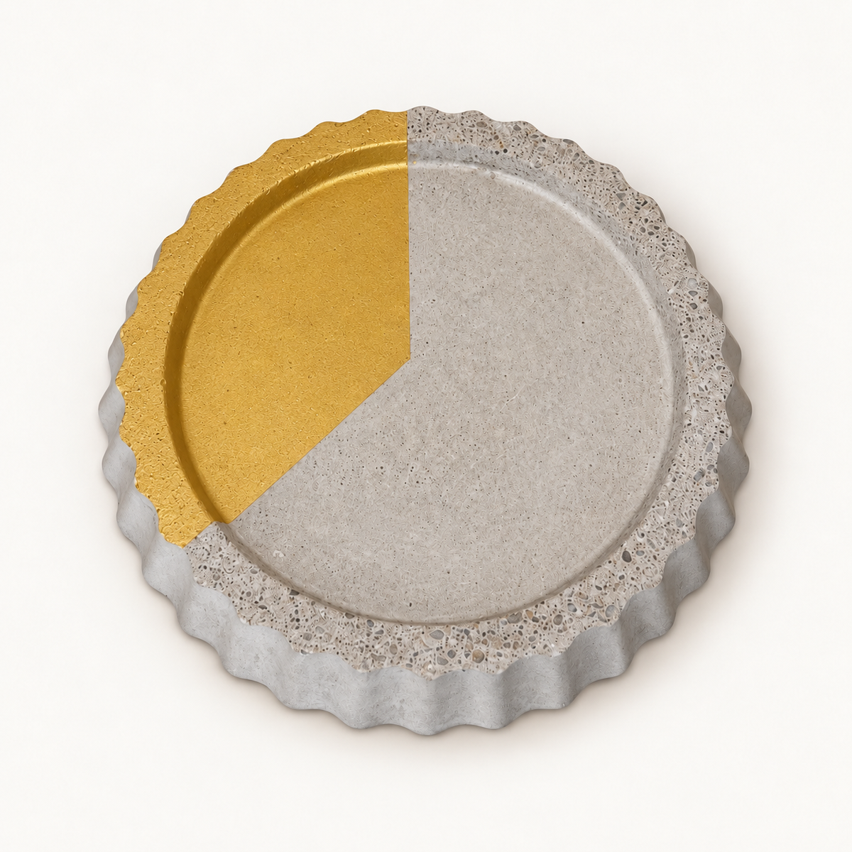 Beton-Untersetzer – Rund Ø 11 cm – Design 1 – Studioansicht