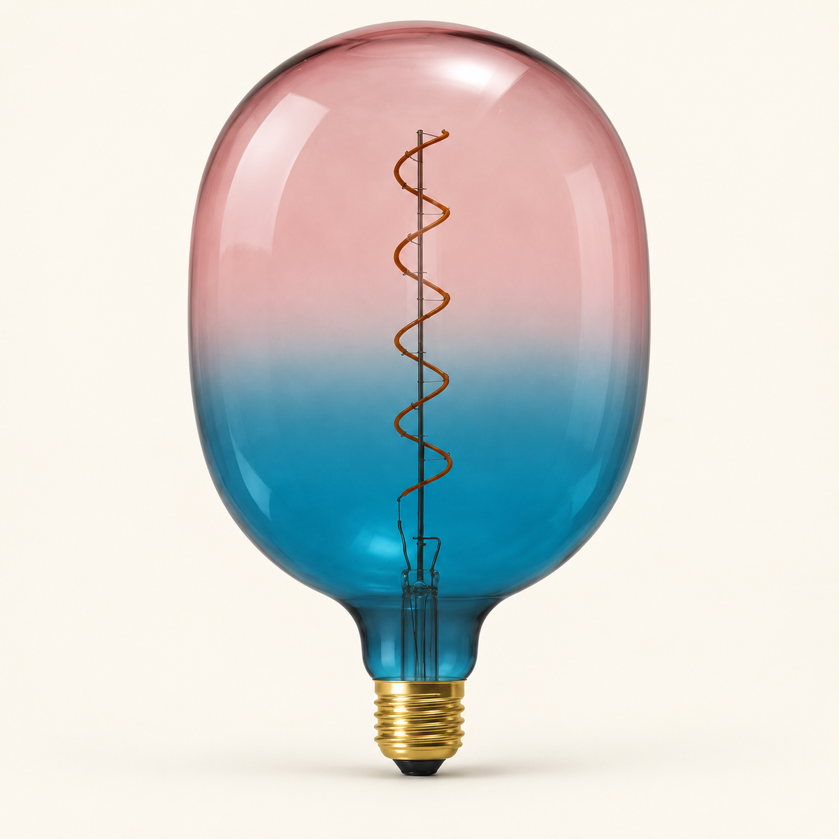 Daylight Coriandoli Egg – blue and pink, LED E27 – AI-generated product visual based on manufacturer reference