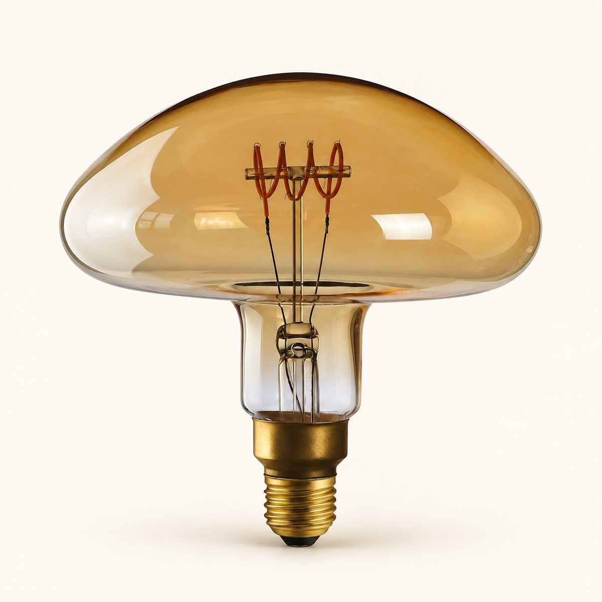 Daylight Fungo – Gold – LED E27 – KI-Produktvisualisierung nach Herstellerreferenz