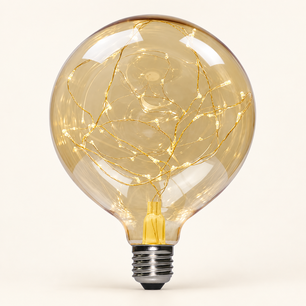 Daylight Milleluci G125 – Gold – LED E27 – KI-Produktvisualisierung nach Herstellerreferenz