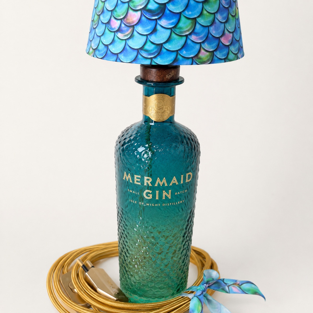 Flaschenlampen – Flaschenlampe Mermaid Gin 003