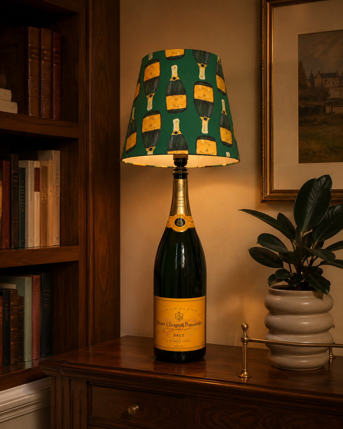 Bottle lamps – Veuve Clicquot 3 L green bottle lamp 003