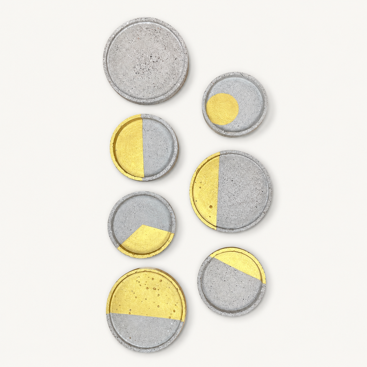 Round concrete coaster