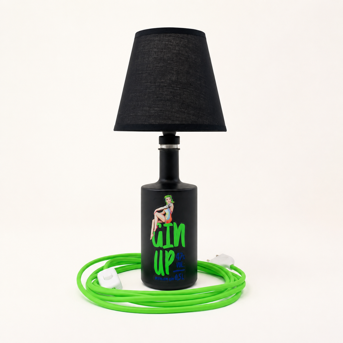 Gin Up – Flaschenlampe – Grün