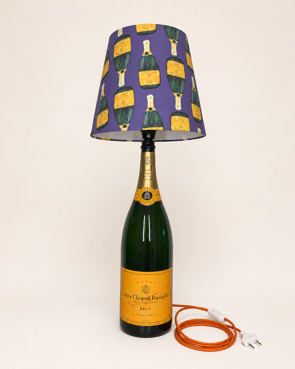 Veuve Clicquot 3 L bottle lamp – purple