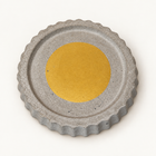 Round concrete coaster, Ø 11 cm, design 2 – studio view