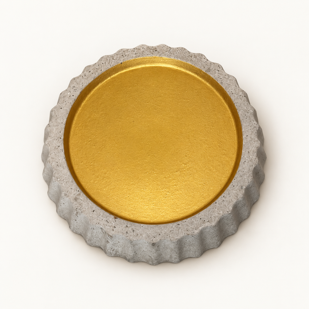 Beton-Untersetzer – Rund Ø 11 cm – Design 3 – Studioansicht