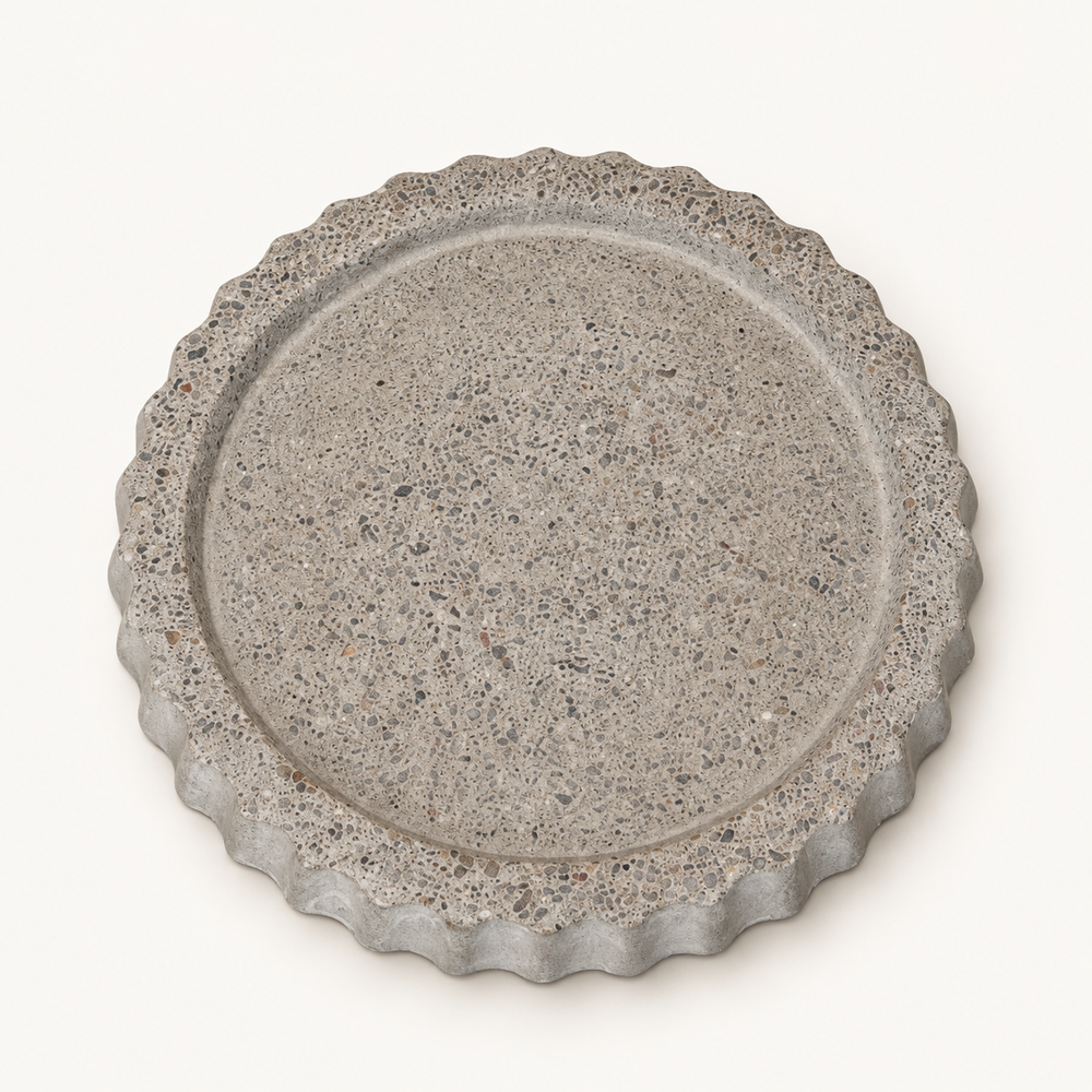 Beton-Untersetzer – Rund Ø 11 cm – Naturbeton – Studioansicht
