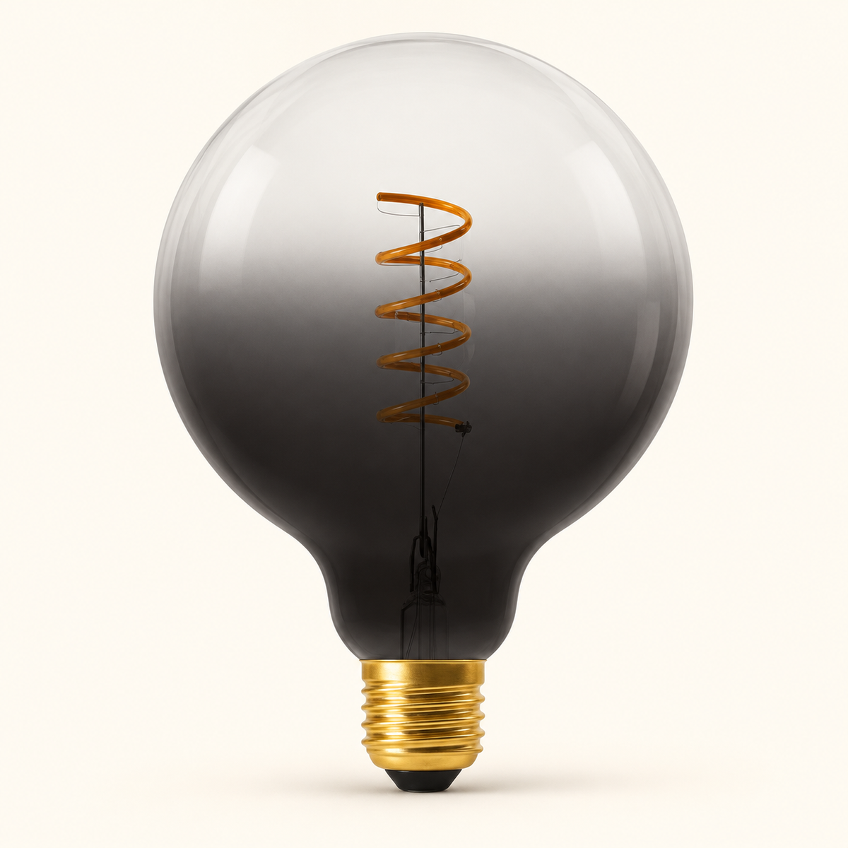 Daylight Coriandoli G125 – black and transparent, LED E27 – AI-generated product visual based on manufacturer reference