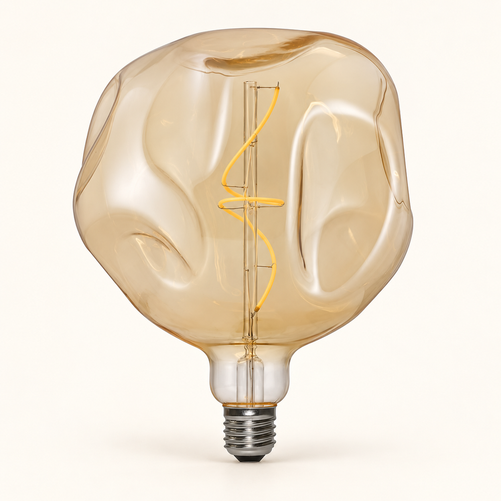 Daylight G180 Bumped – Gold – LED E27 – KI-Produktvisualisierung nach Herstellerreferenz