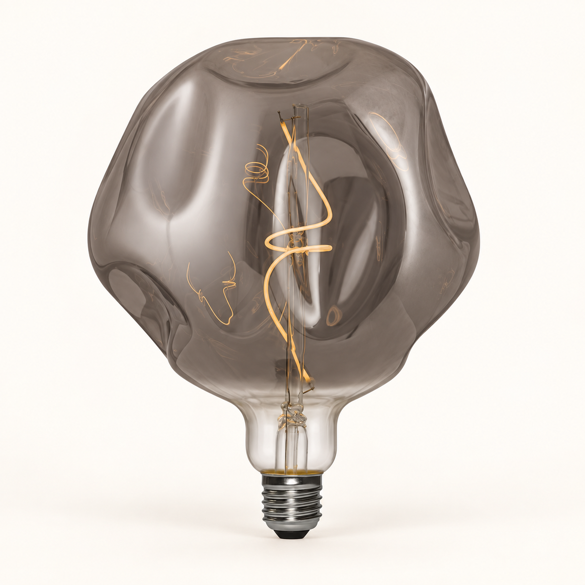 Daylight G180 Bumped – smoke grey, LED E27 – AI-generated product visual based on manufacturer reference