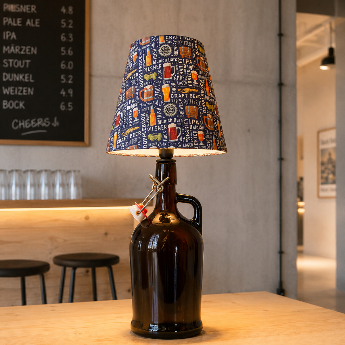 Bottle lamps – swing-top beer bottle lamp 002