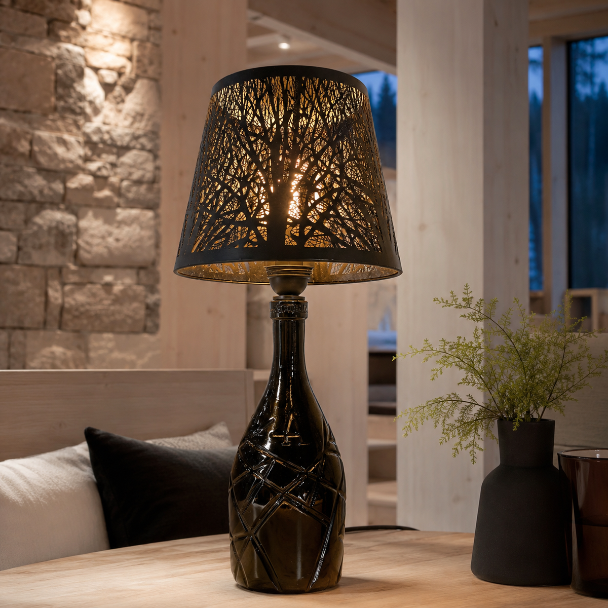Flaschenlampen – Flaschenlampe Black Beauty 002