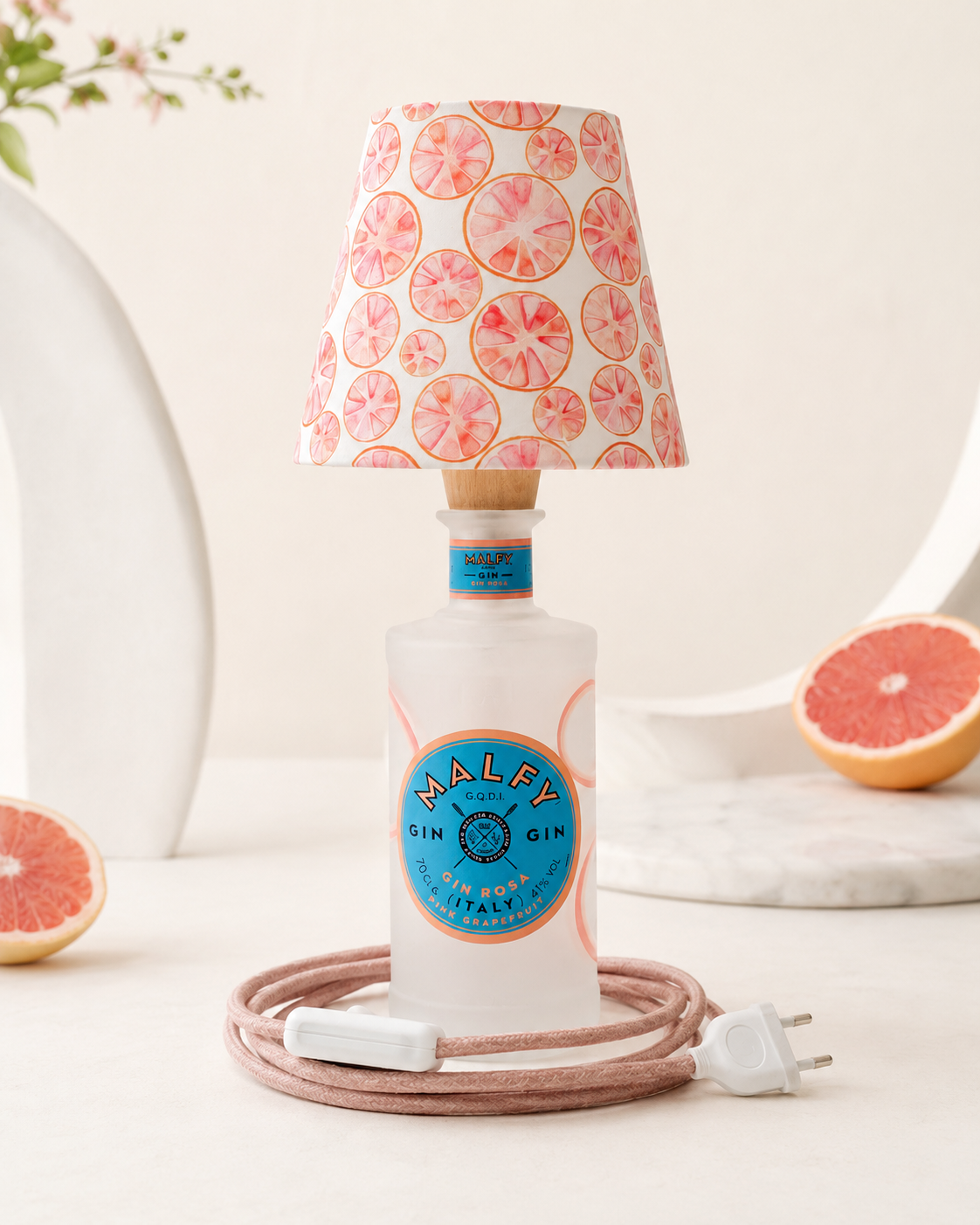 Flaschenlampen – Flaschenlampe Malfy Rosa 001