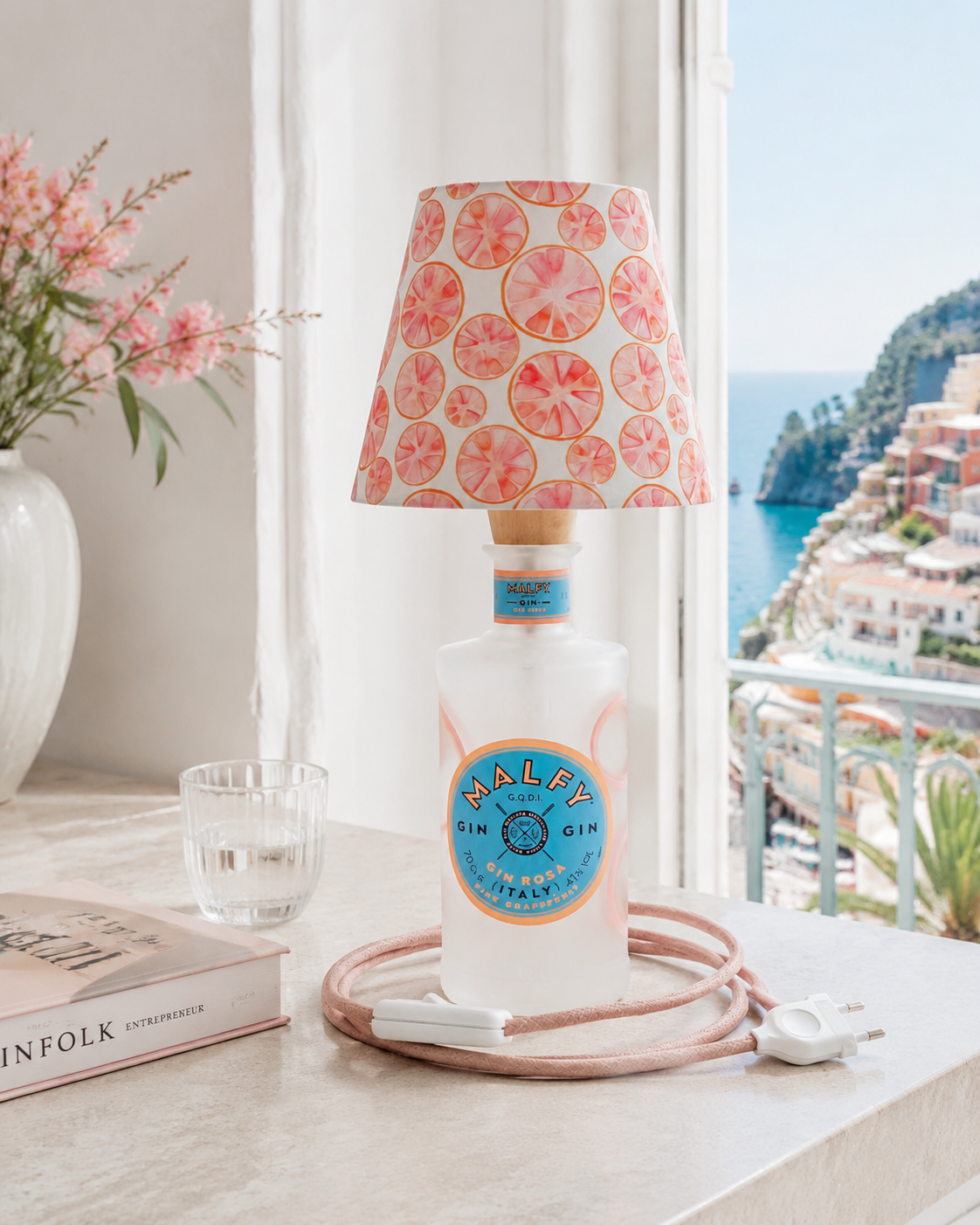 Flaschenlampen – Flaschenlampe Malfy Rosa 006