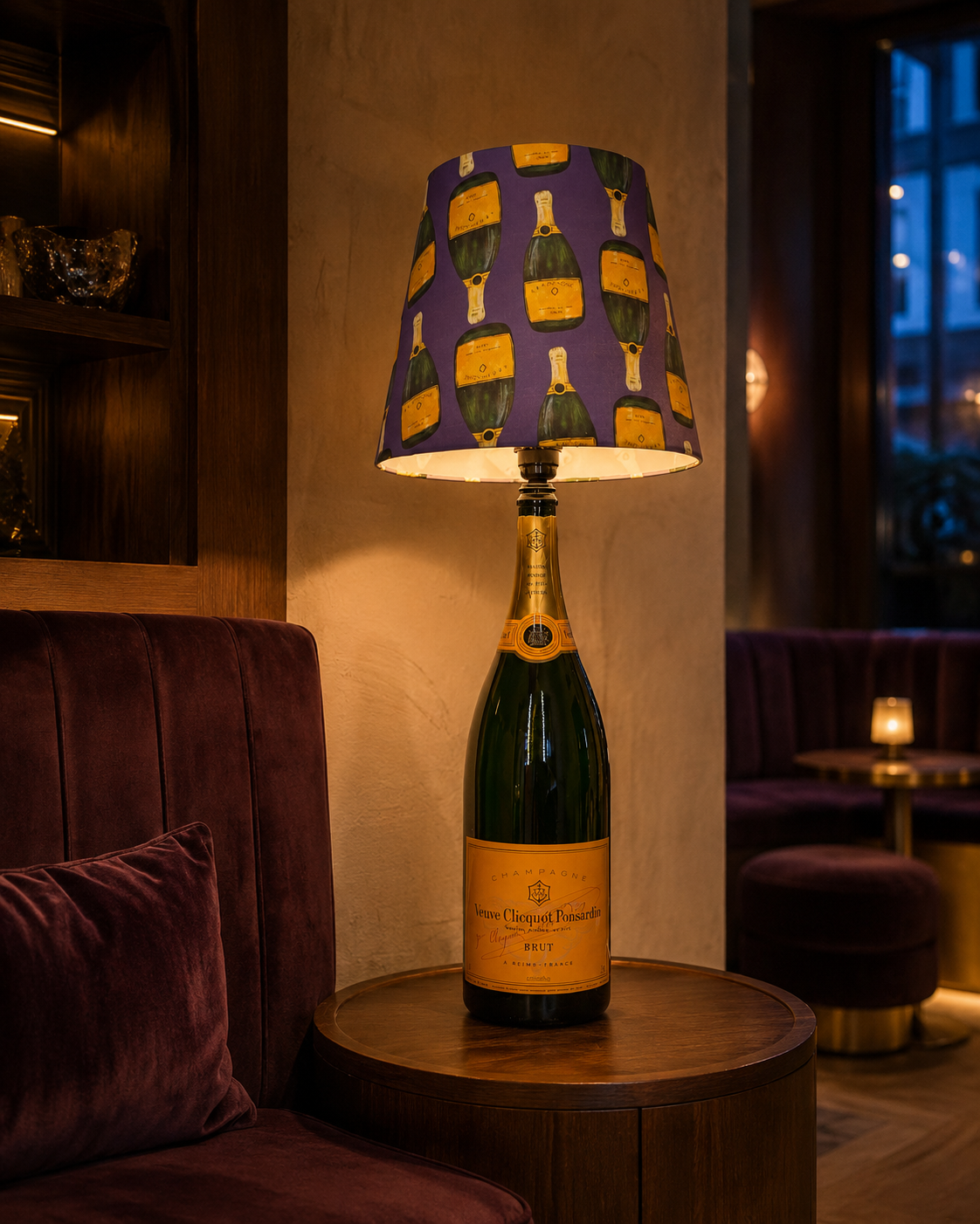 Bottle lamps – Veuve Clicquot 3 L purple bottle lamp 003