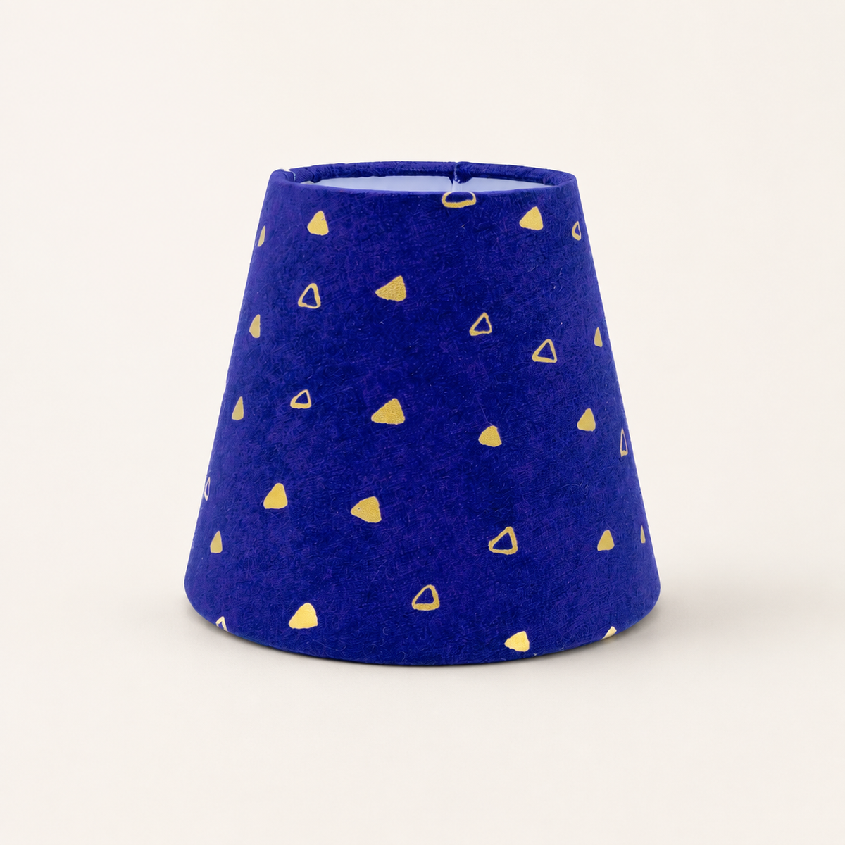 Bottle lamps and shades – 16 cm lampshade, blue and gold 002