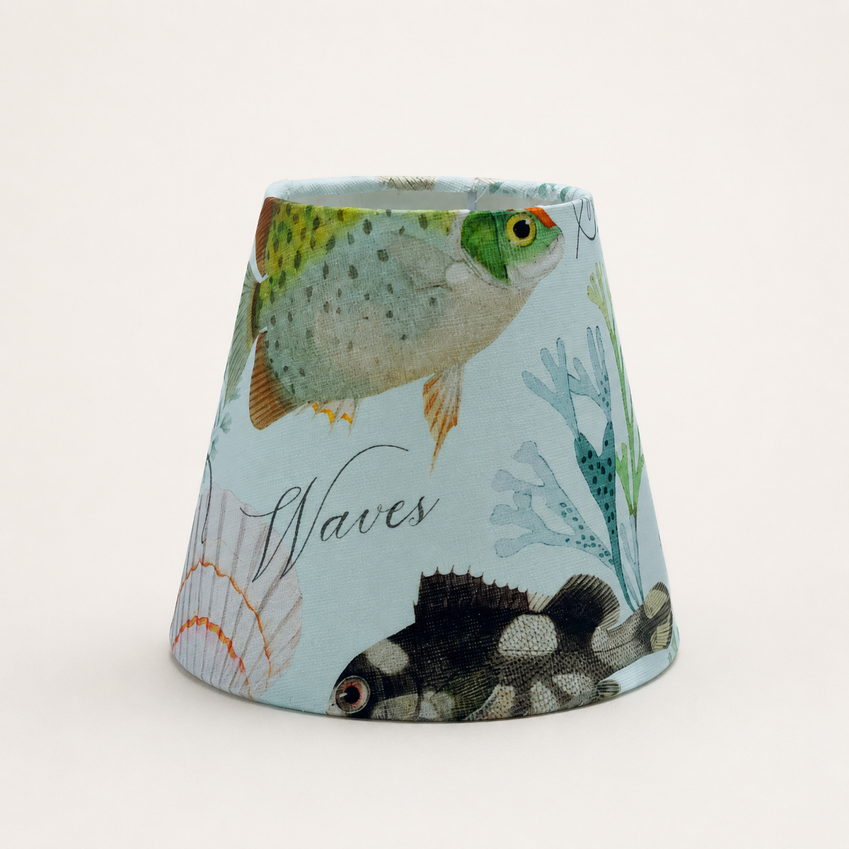 Bottle lamps and shades – 16 cm marine life lampshade 002