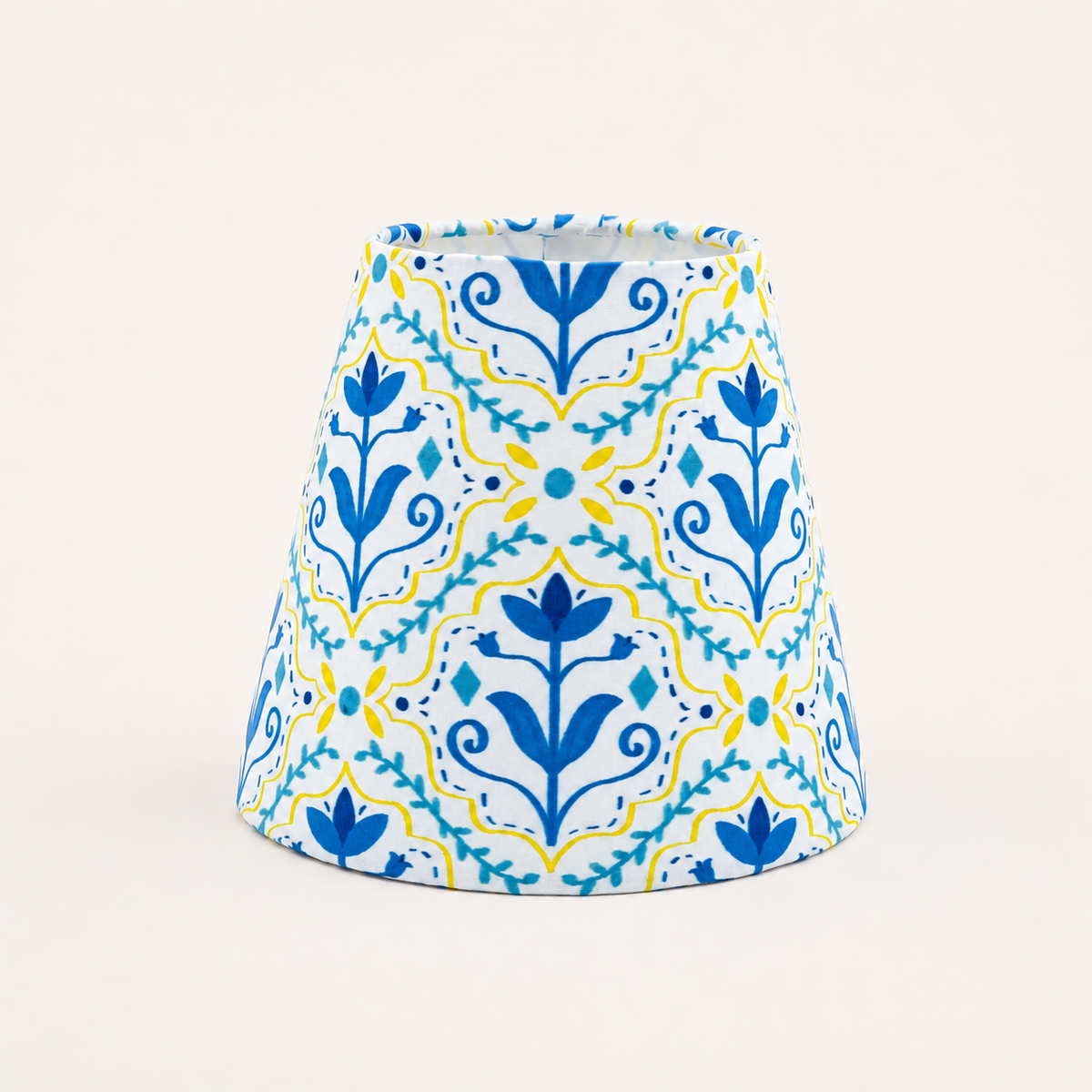 Flaschenlampen / Lampenschirme – Lampenschirm 16cm Ornament Blau 002