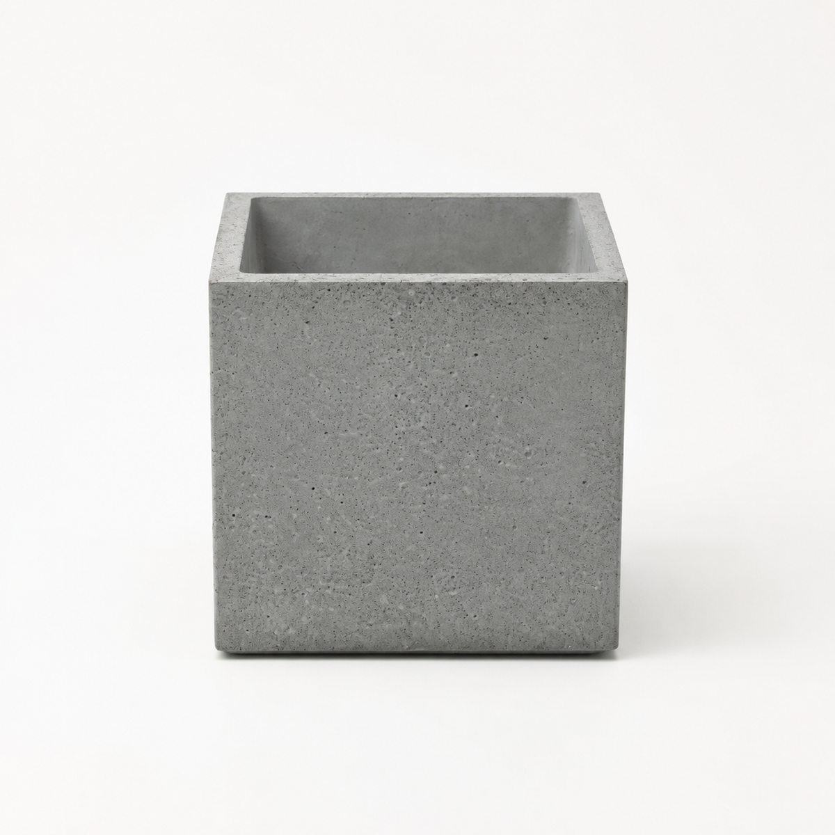 Square concrete plant pot cover