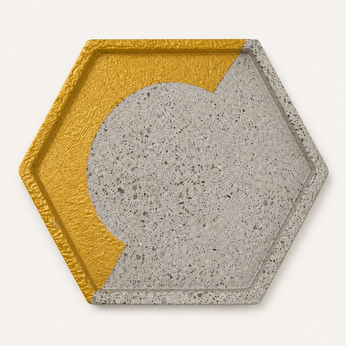 Beton-Untersetzer – Hexagon – Kreisbogen