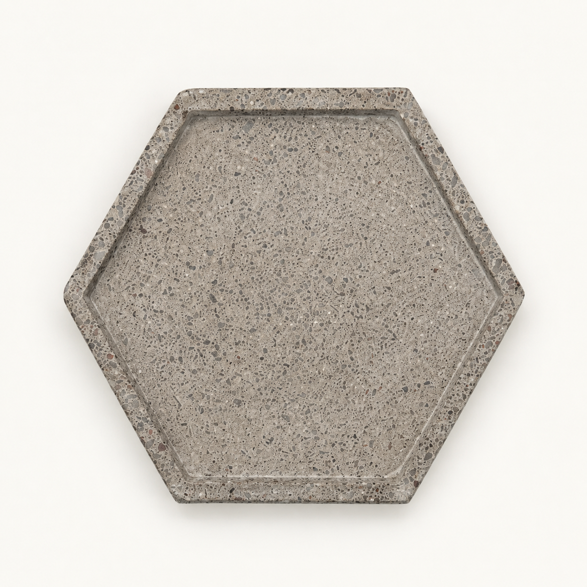 Hexagon concrete coaster – natural concrete