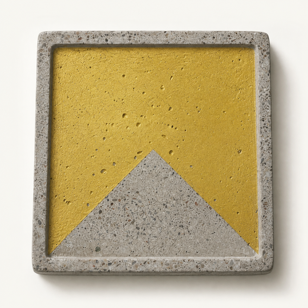 Beton-Untersetzer – Quadrat – Großes Betondreieck
