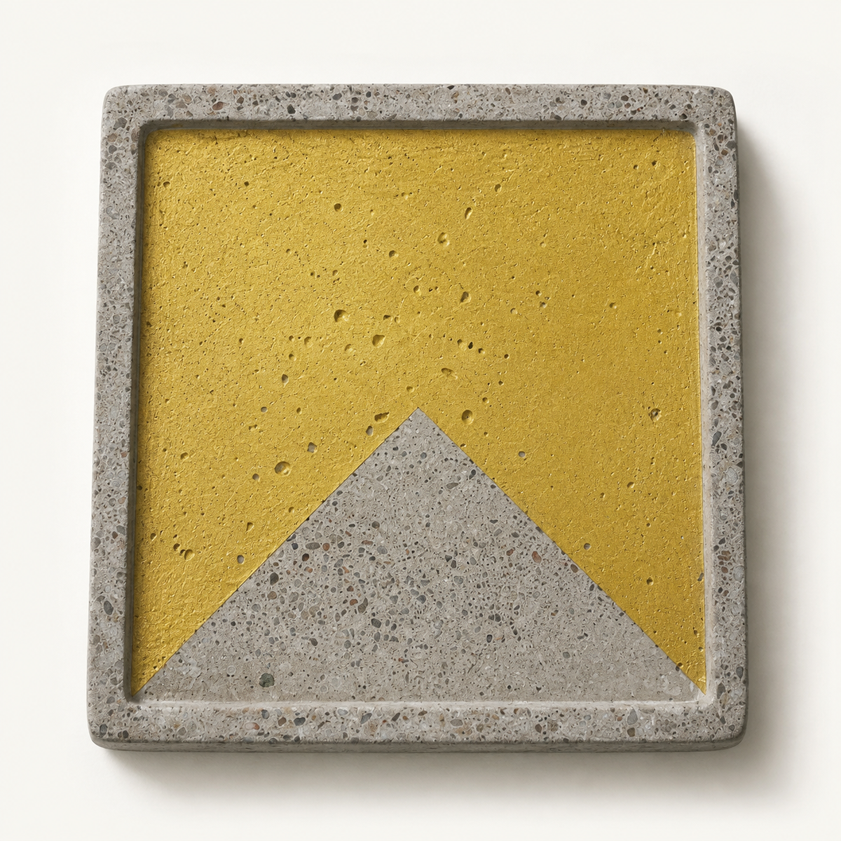 Square concrete coaster – large concrete triangle