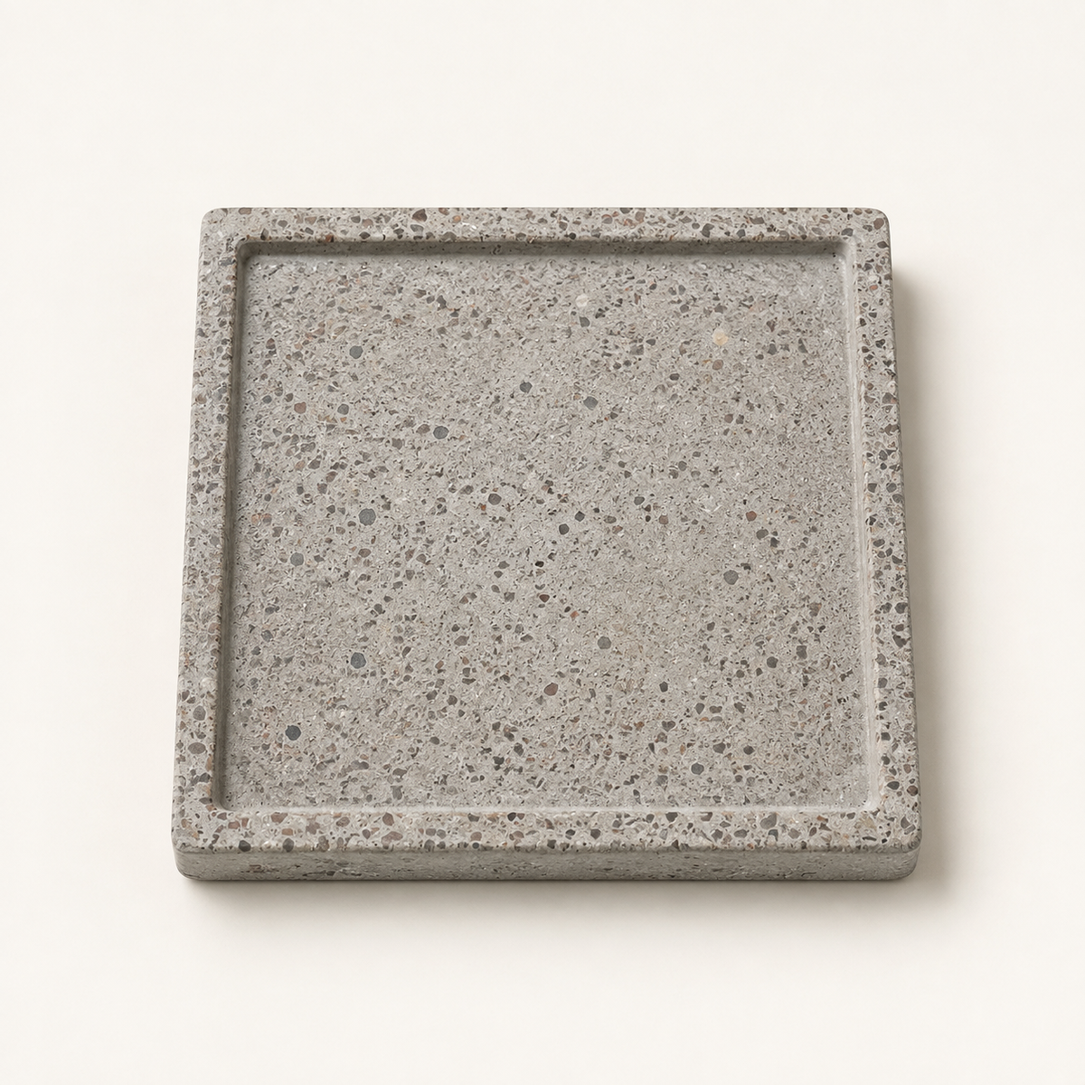 Square concrete coaster – natural concrete