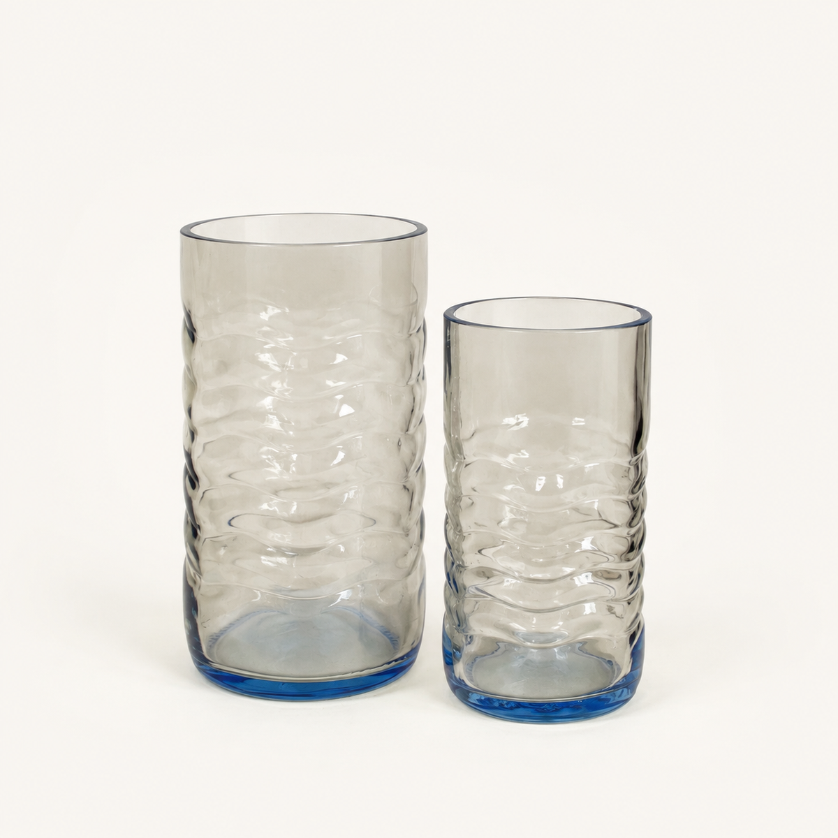 Upcycling-Glas – Klar · blauer Boden