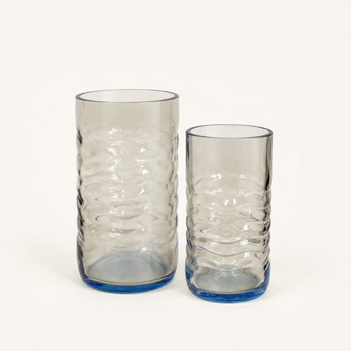 Upcycled glass – clear with blue base