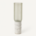 Bottle vase – frosted, waisted base