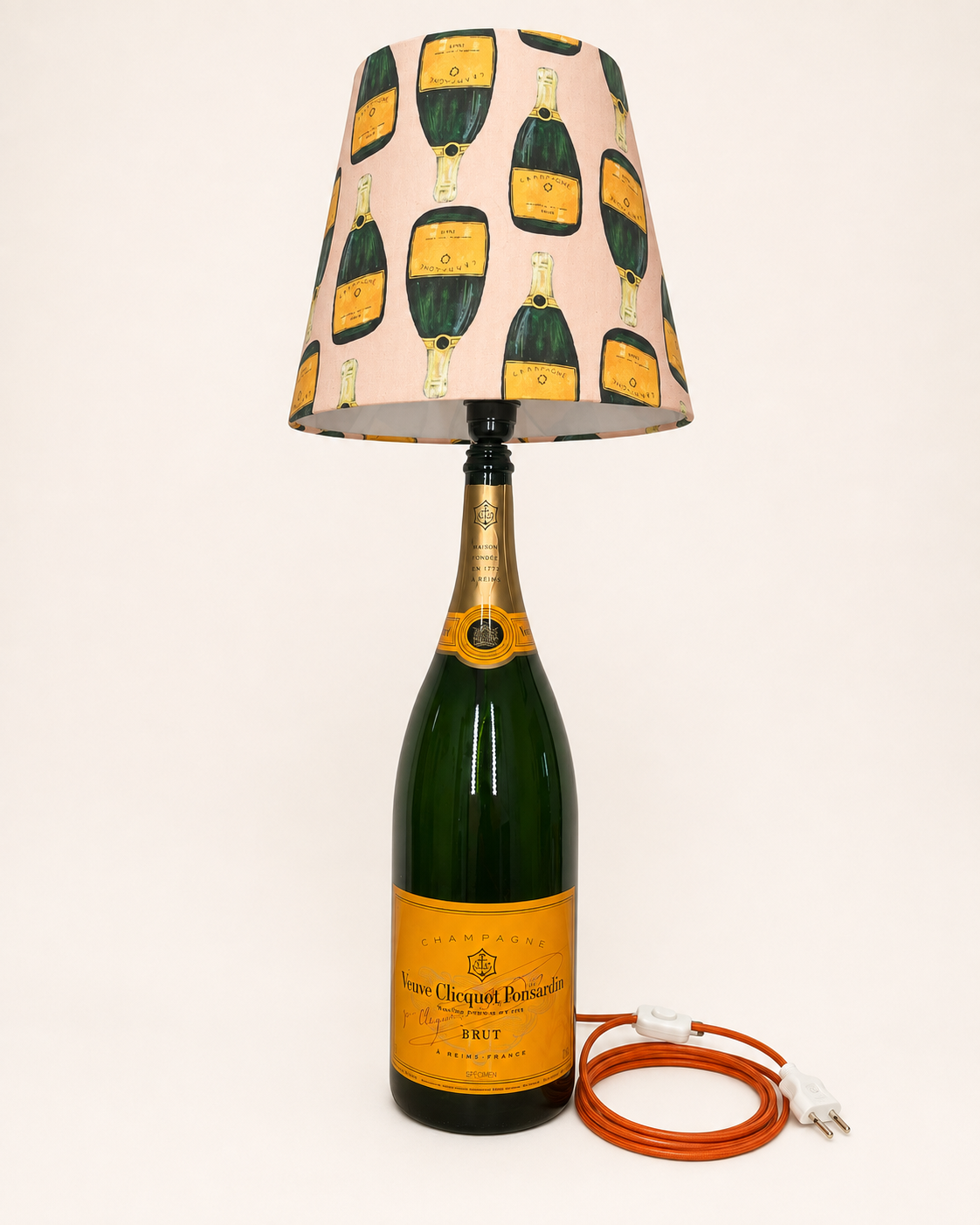 Veuve Clicquot 3 L bottle lamp – salmon