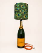 Veuve Clicquot 3 L bottle lamp – peacock feathers