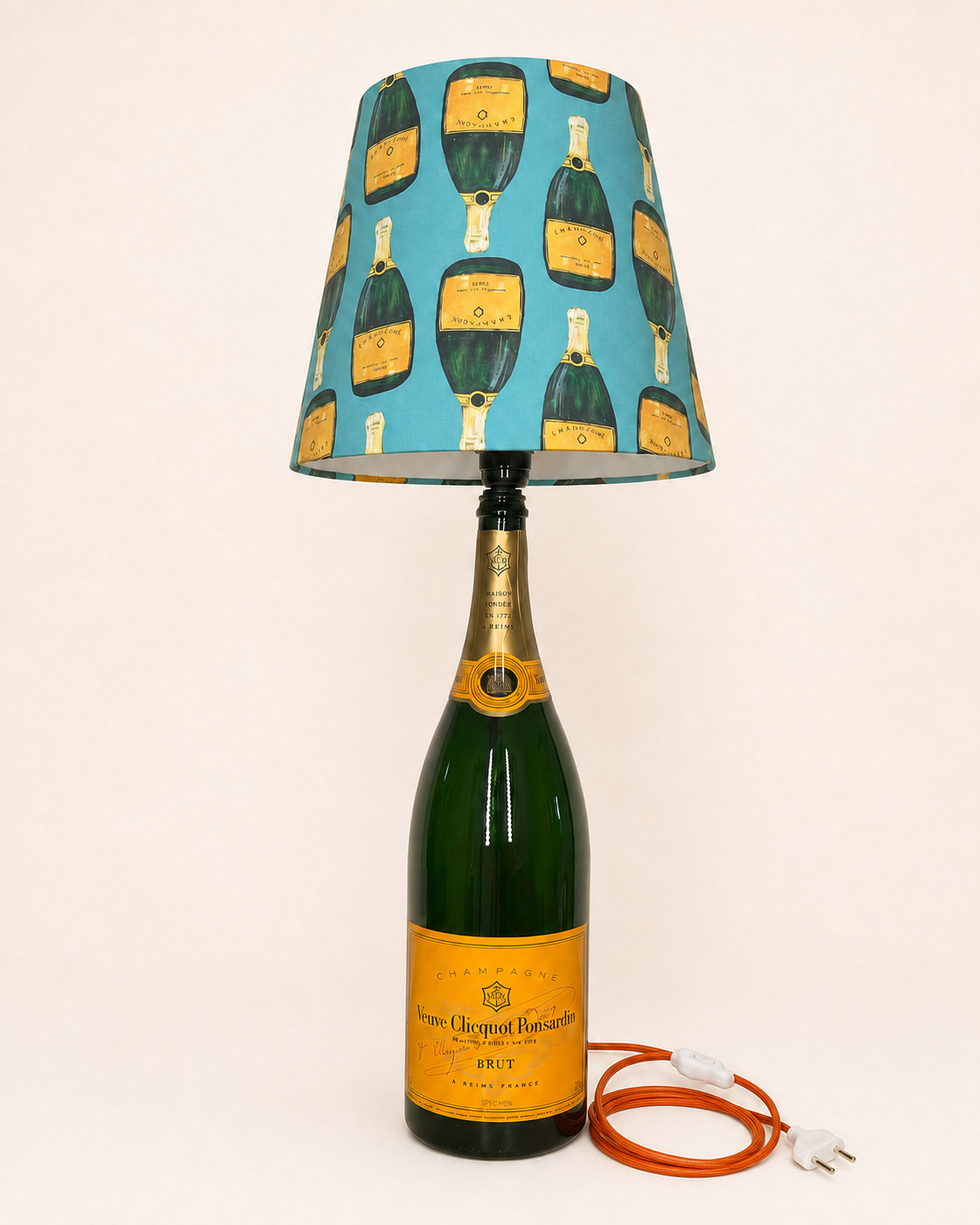 Veuve Clicquot 3 L bottle lamp – turquoise