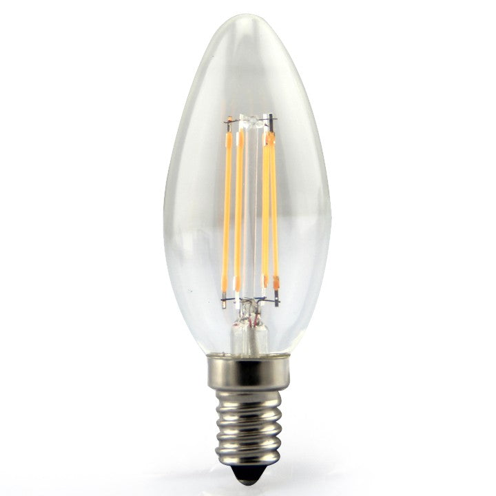 LED-Leuchtmittel E14 mit Filament, 4 W und warmweißem Licht bei 3000 K