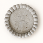 Beton-Untersetzer – Rillen klein – Natur – Draufsicht